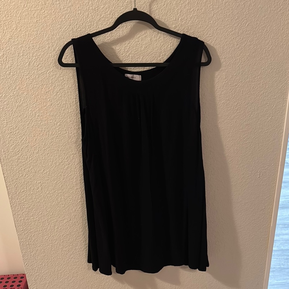 Allen Allen Relaxed Black Sleeveless Tank